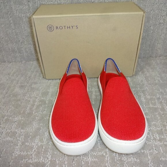 Rothys The Kids Sneaker Red Lollipop Slip On Flat Shoes Kids Size 11-13-1-4 - Picture 11 of 11